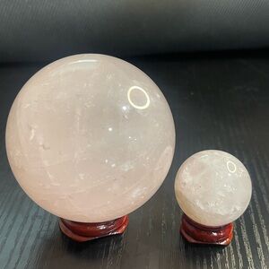 🩷🩷Rose Quartz Crystal Sphere Set